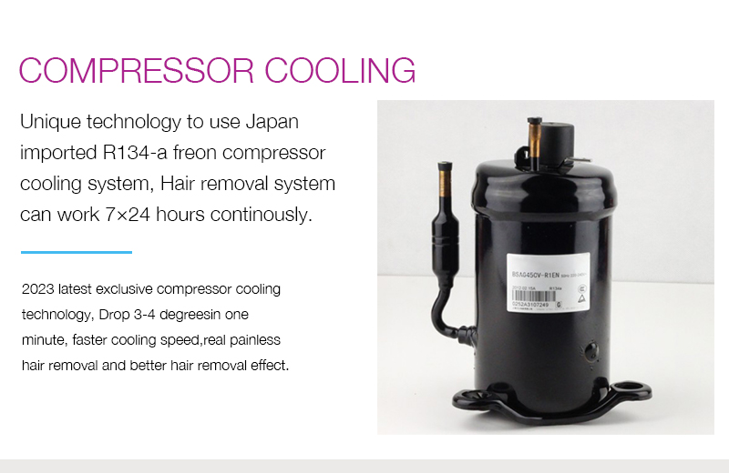 Compressor cooling system for 808nm diode laser