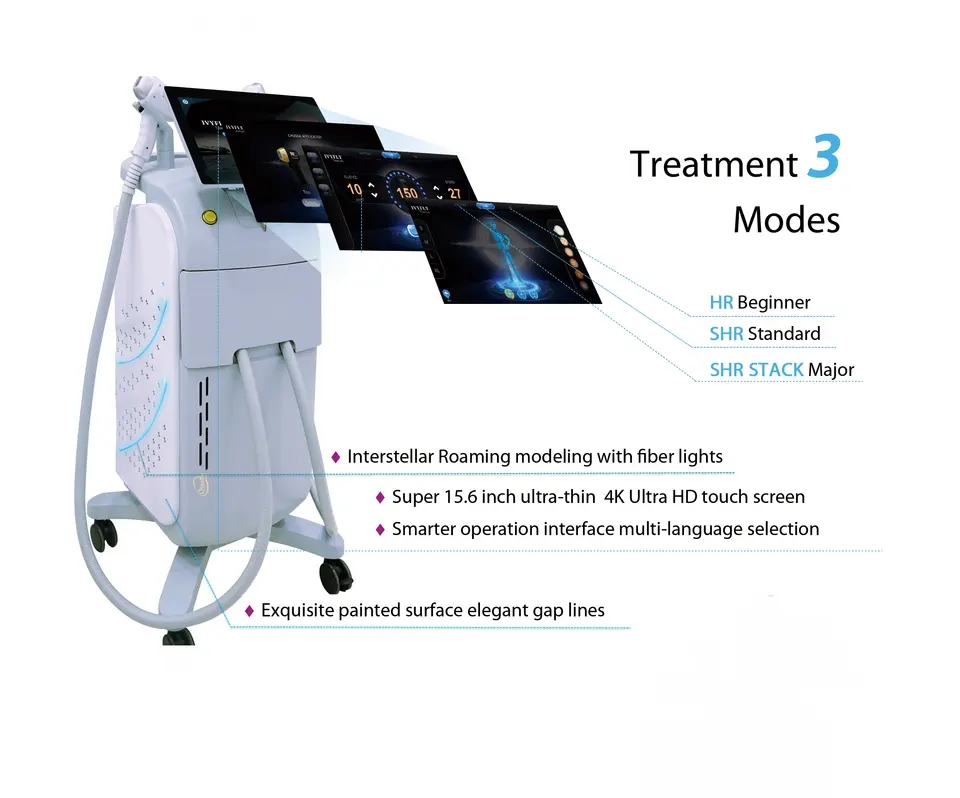 15.6-inch 4K touch screen on 808nm diode laser hair removal machine