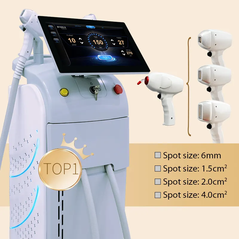 808nm diode laser handpieces and spot sizes