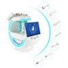 portable ice blue hydrafacial machine with 7 handles.